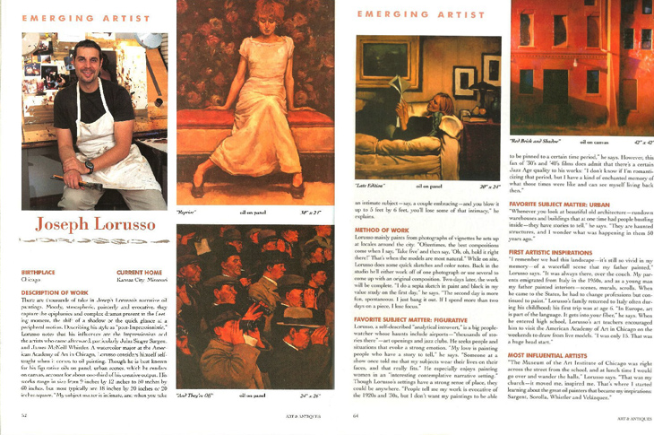 Joseph Lorusso: Arts & Antiques Magazine